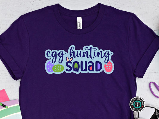 Egg Hunting Squad SVG Cut File