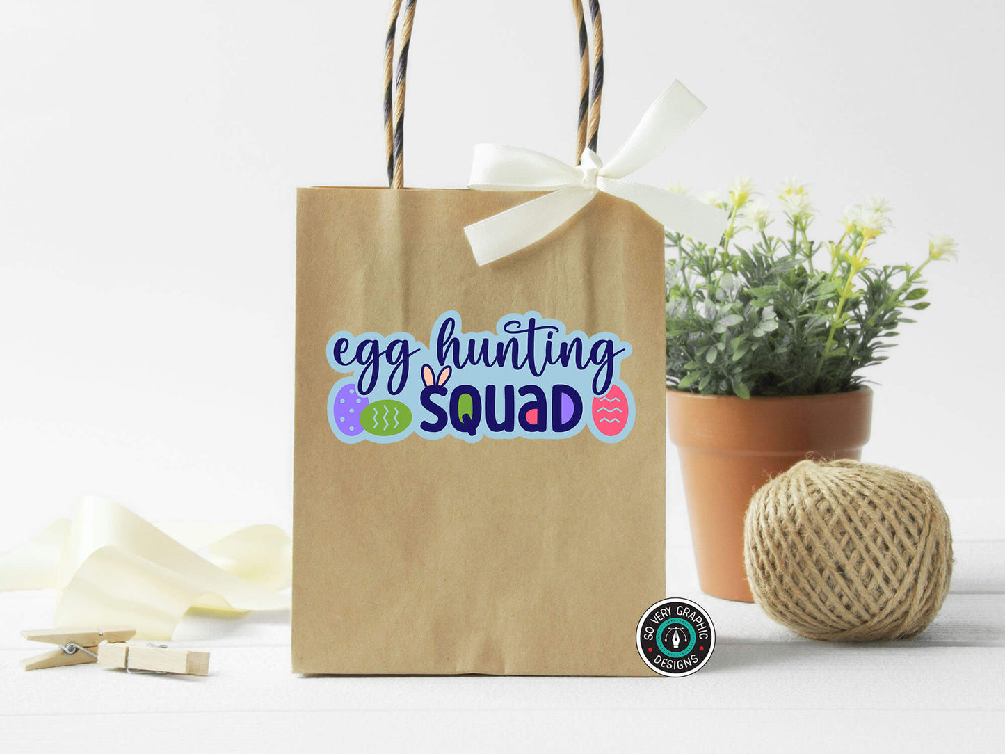 Egg Hunting Squad SVG Cut File