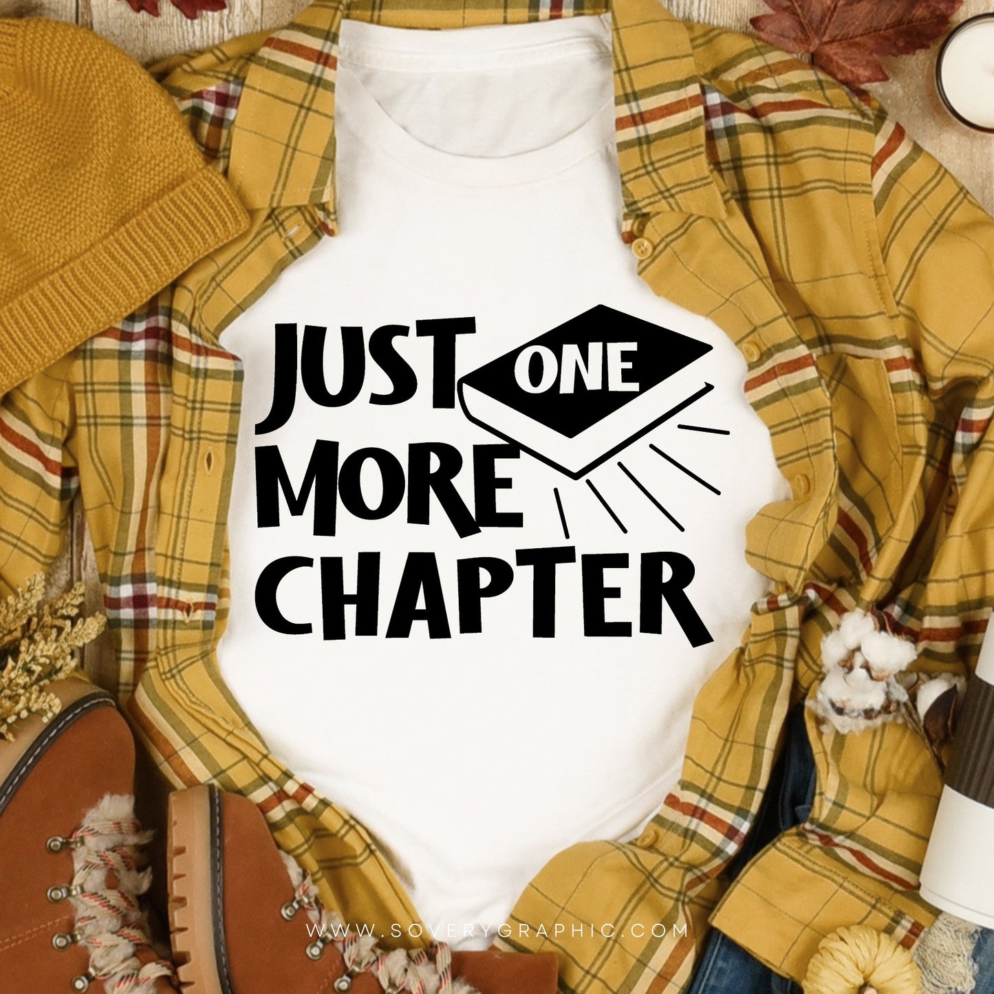 Just One More Chapter Book Lover SVG Design