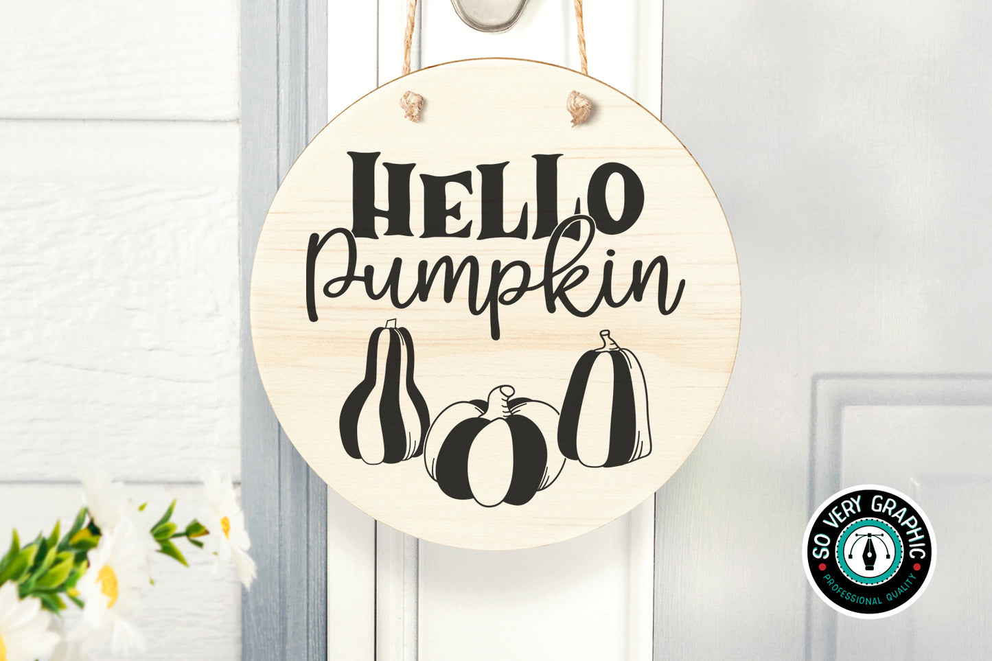 Hello Pumpkin SVG Cut File