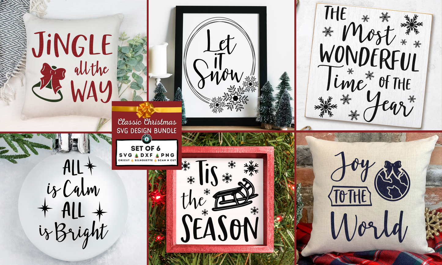 Classic Christmas SVG Design Bundle