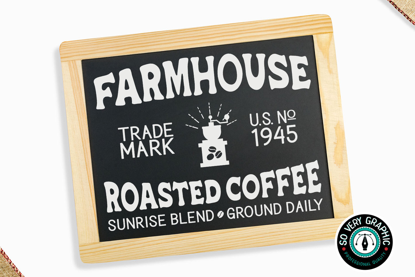 Farmhouse Roasted Coffee Vintage Sign SVG Design