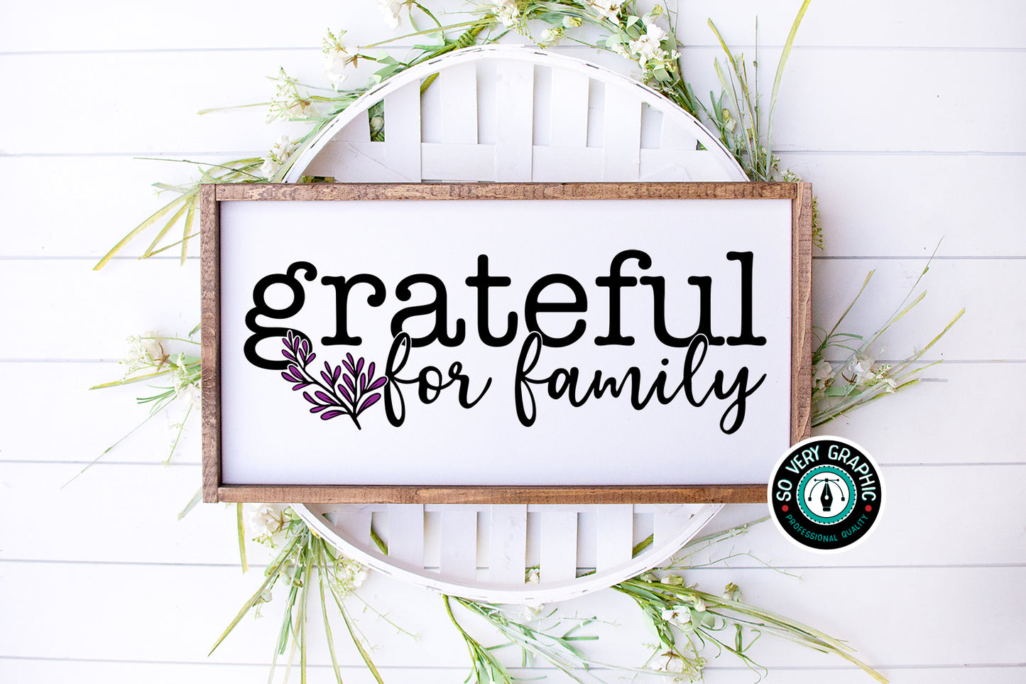 Grateful For Family SVG Design