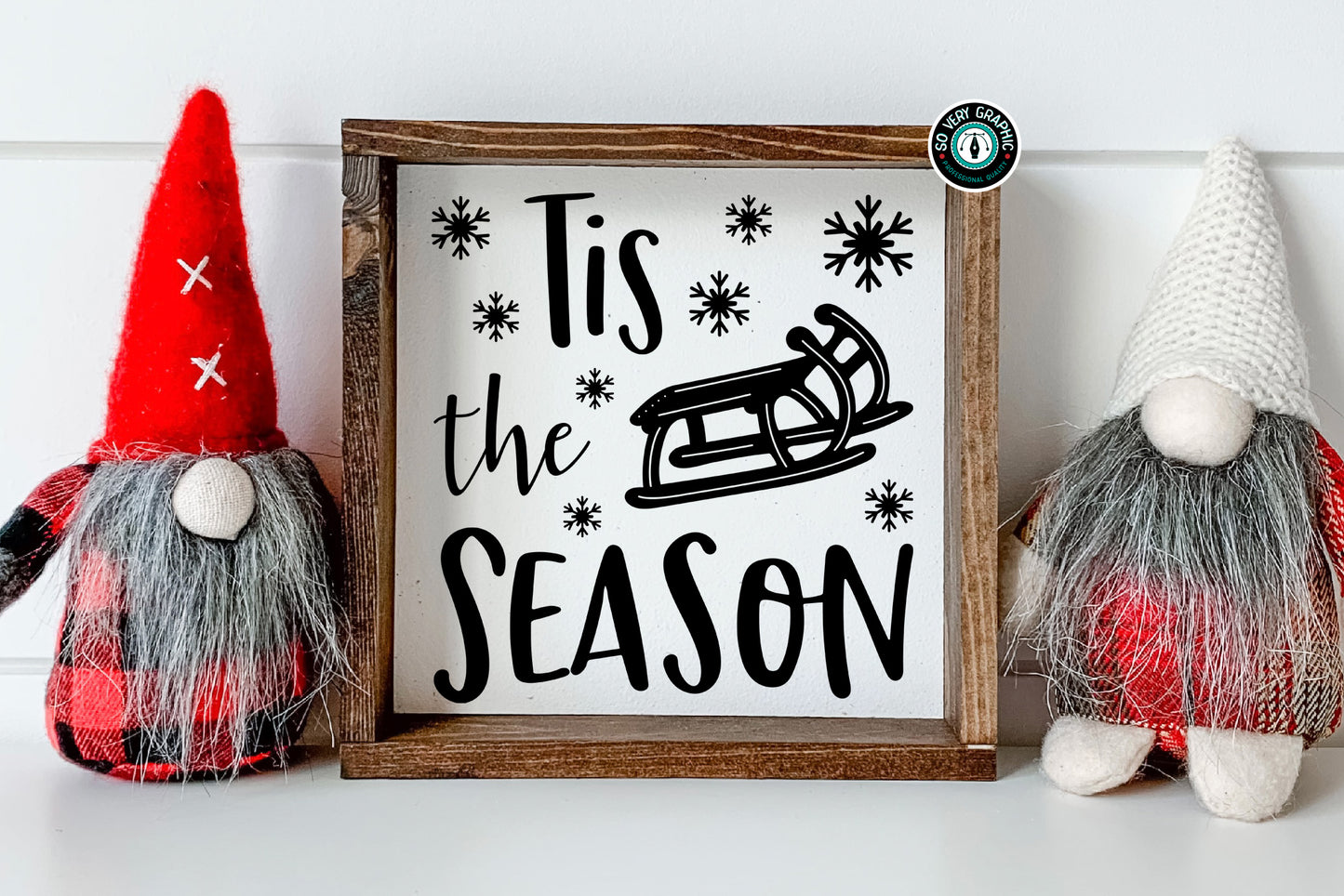Tis the Season Christmas Sled SVG Design