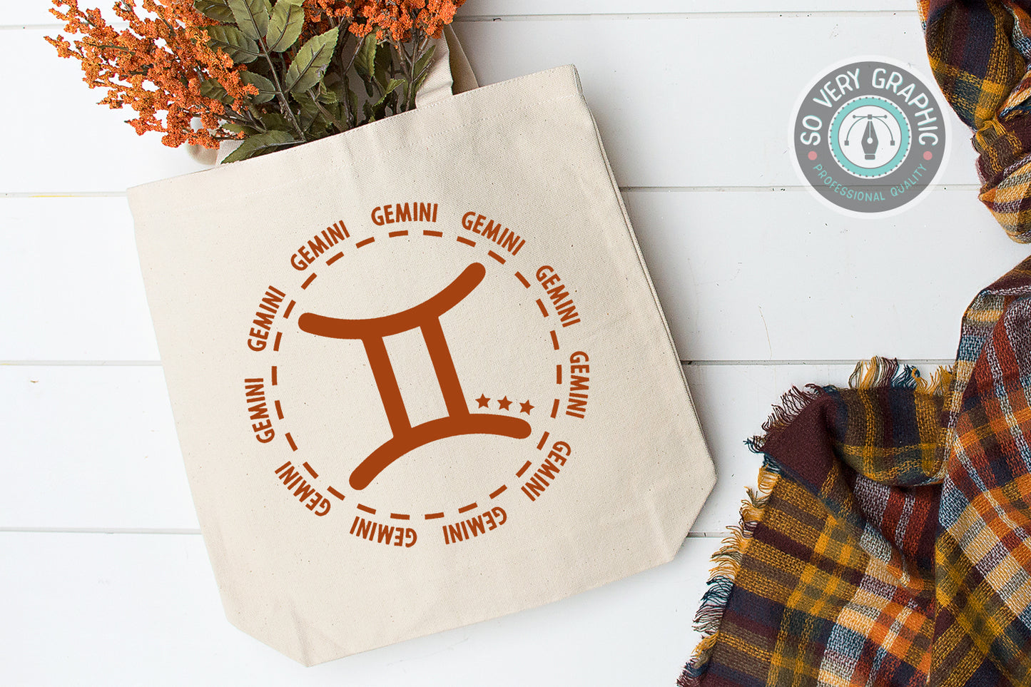 Zodiac Rounds GEMINI SVG Design Bundle So Very Graphic