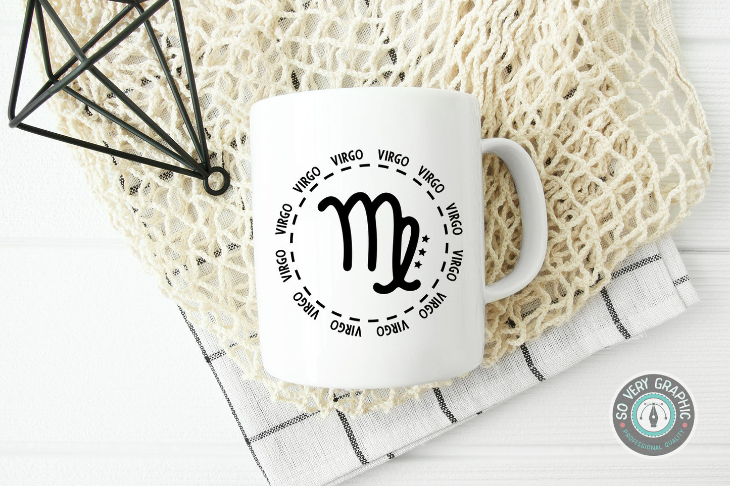 Zodiac Rounds VIRGO SVG Design Bundle So Very Graphic