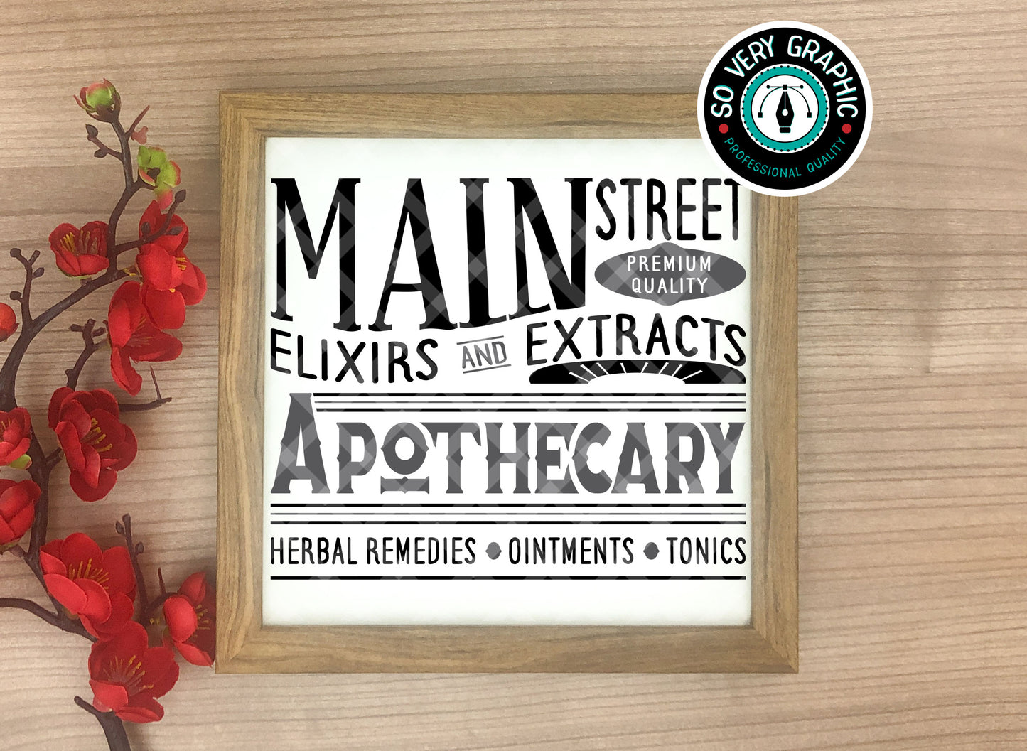 Main Street Apothecary Vintage SVG Design