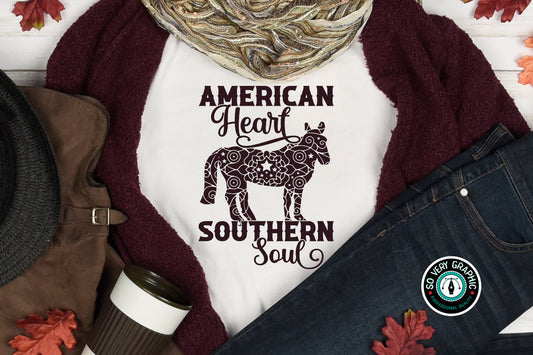 American Heart Southern Soul SVG Cut file from So Very Graphic