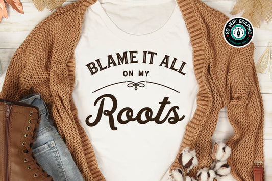 Blame It All on My Roots Southern SVG Design, tailored for Cricut crafters with a penchant for Southern charm! This easy-to-cut file captures the essence of Southern hospitality and pride.
