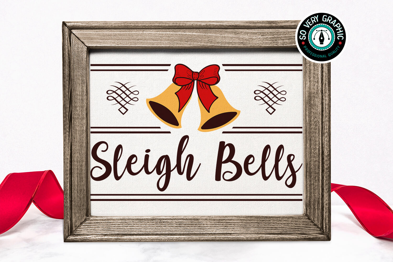 Our Christmas Sleigh Bells SVG Design is perfect for your Cricut crafting projects and small handmade businesses this holiday season!