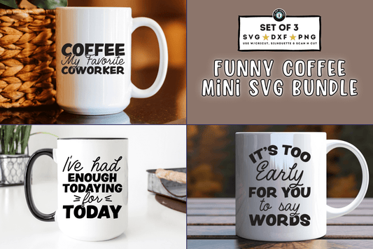 Funny Coffee Mini SVG Design Bundle