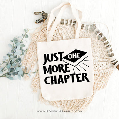 Just One More Chapter Book Lover SVG Design