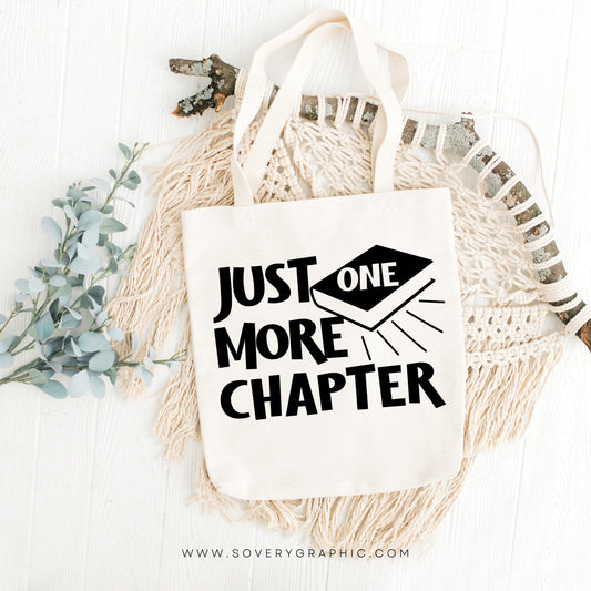 Just One More Chapter Book Lover SVG Design