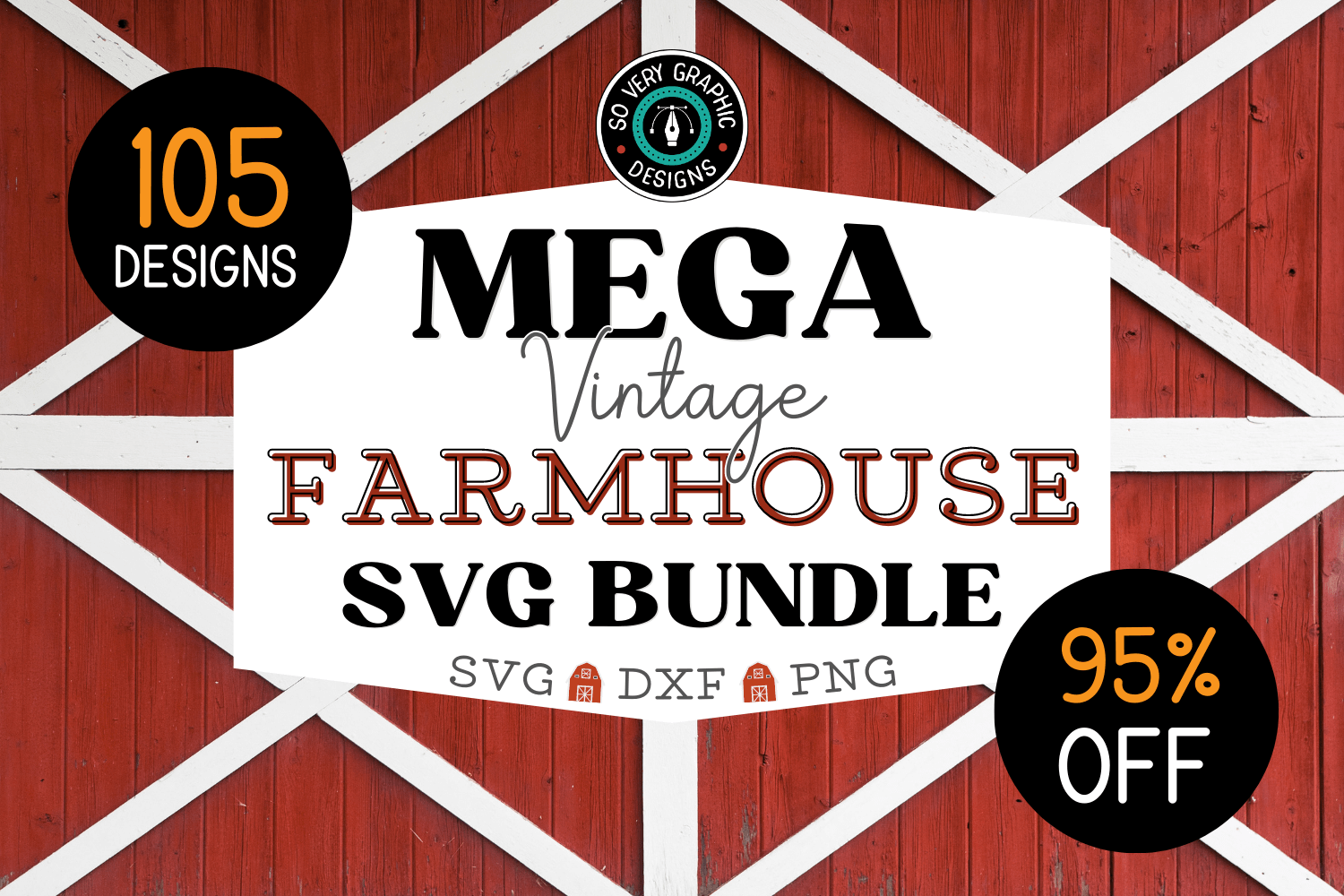 Introducing the Mega Vintage Farmhouse SVG Design Bundle, the ultimate collection of vintage-inspired designs for your die cutting machine!  This bundle includes 105 professionally crafted SVG files, compatible with popular machines like Cricut, Silhouette, and ScanNCut. 