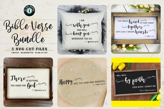 Bible Verse SVG Design Bundle, crafted for Cricut crafters seeking to infuse their projects with the inspiration of scripture