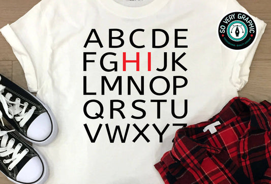 Alphabet HI - Easy-to-Cut Teacher SVG Digital Download Cut File