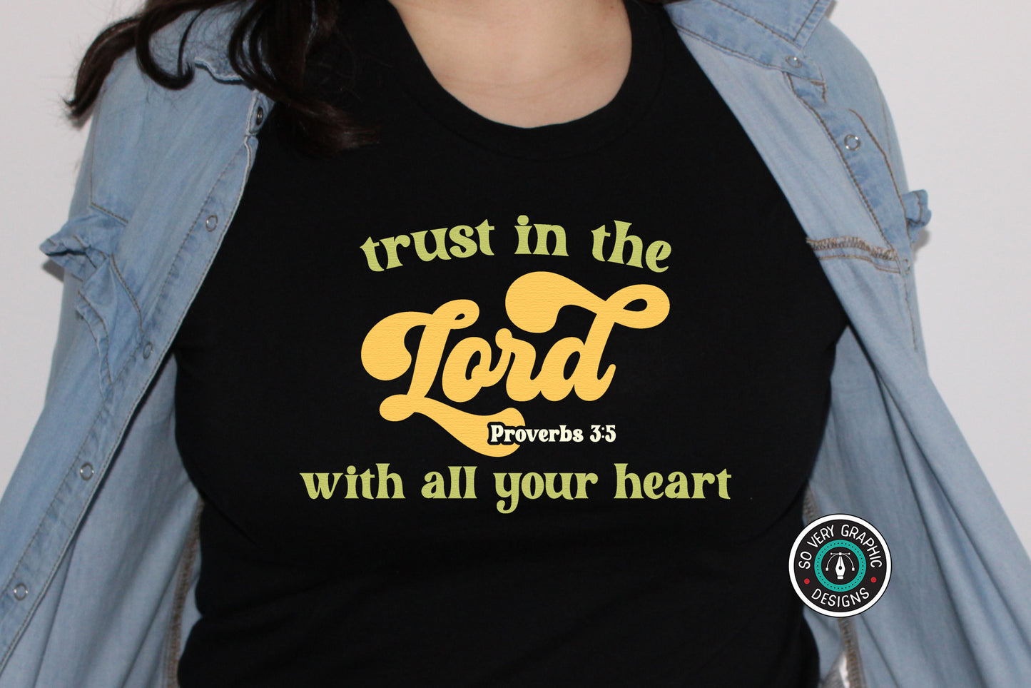 Trust in the Lord Retro T-Shirt SVG Design