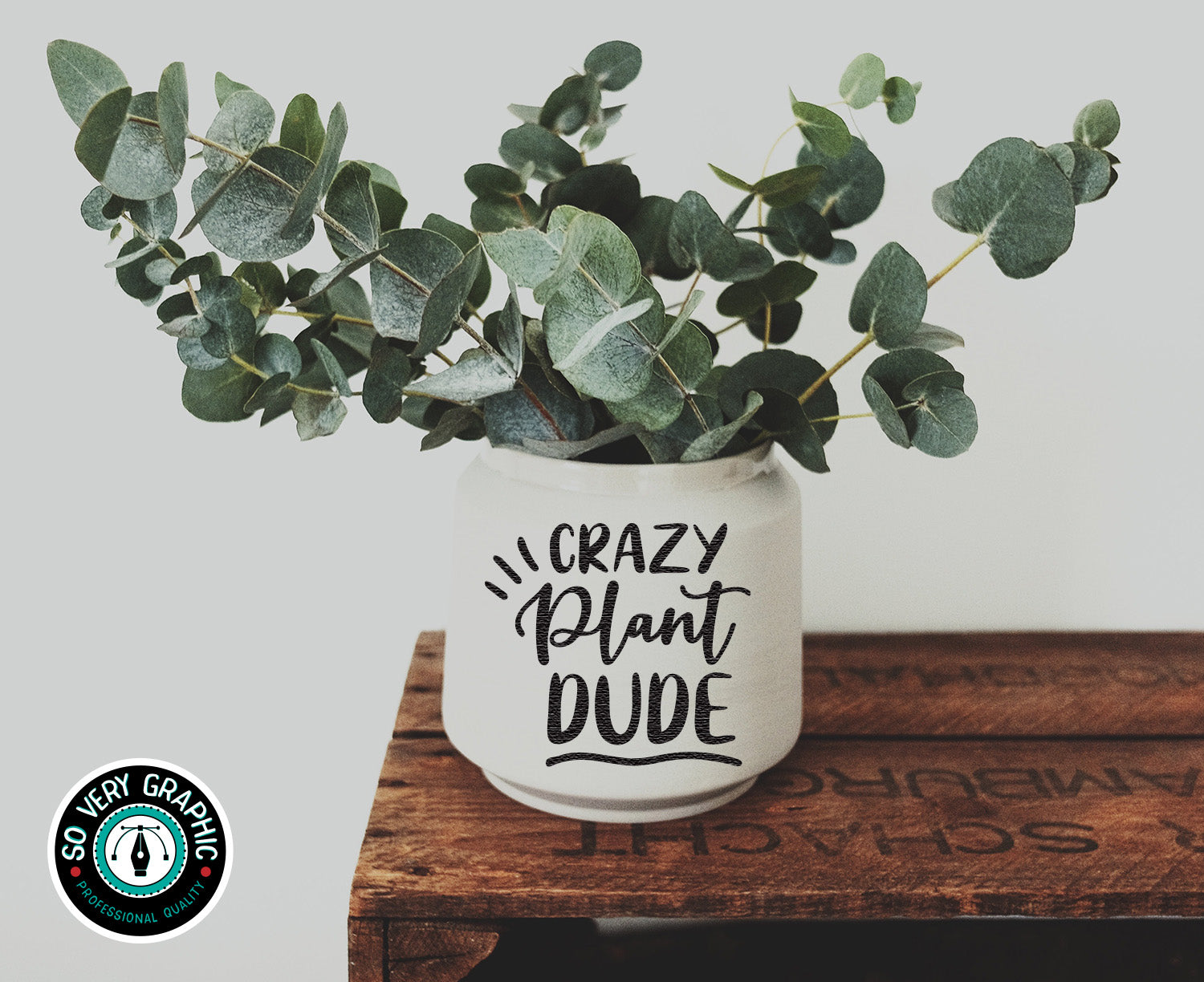 Crazy Plant Dude Funny Garden SVG Design