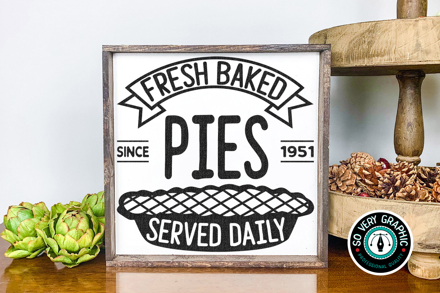 Fresh Baked Pies Farmhouse Kitchen Baking SVG Design