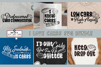 Carb Lovers Funny SVG Design Bundle