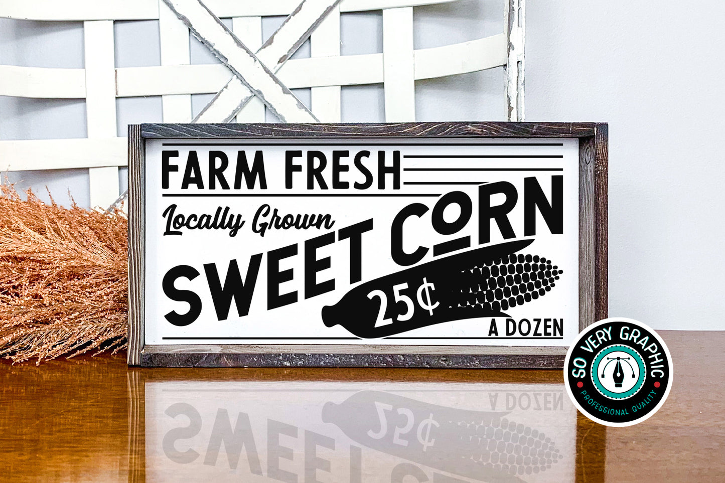 Farm Fresh Sweet Corn Sign SVG Design
