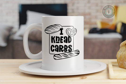 I Knead Carbs Funny SVG Design