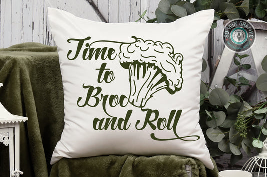 Time To Broc & Roll Funny Garden SVG Design