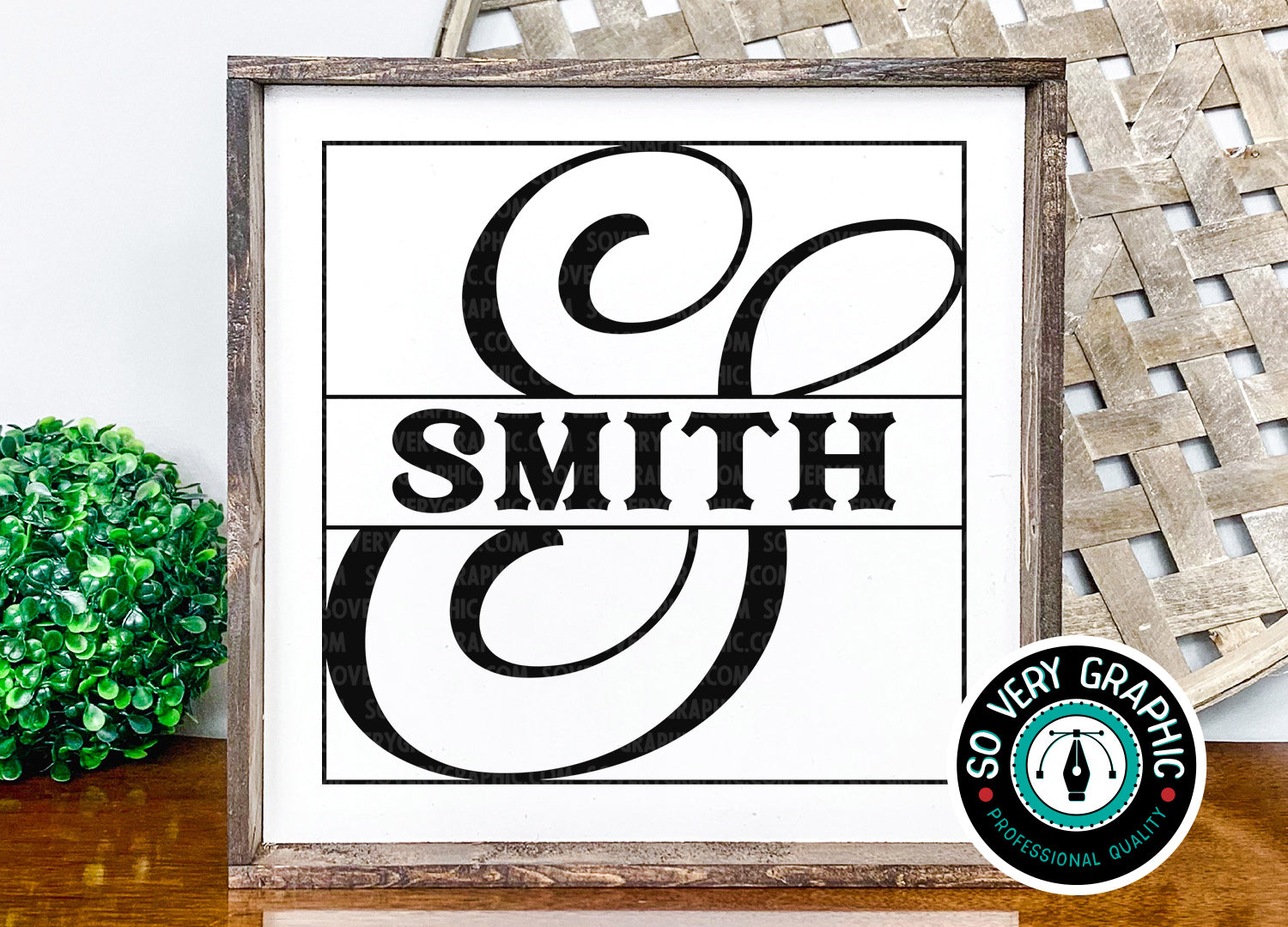 Script Split Monogram SVG Design Bundle – So Very Graphic Designs