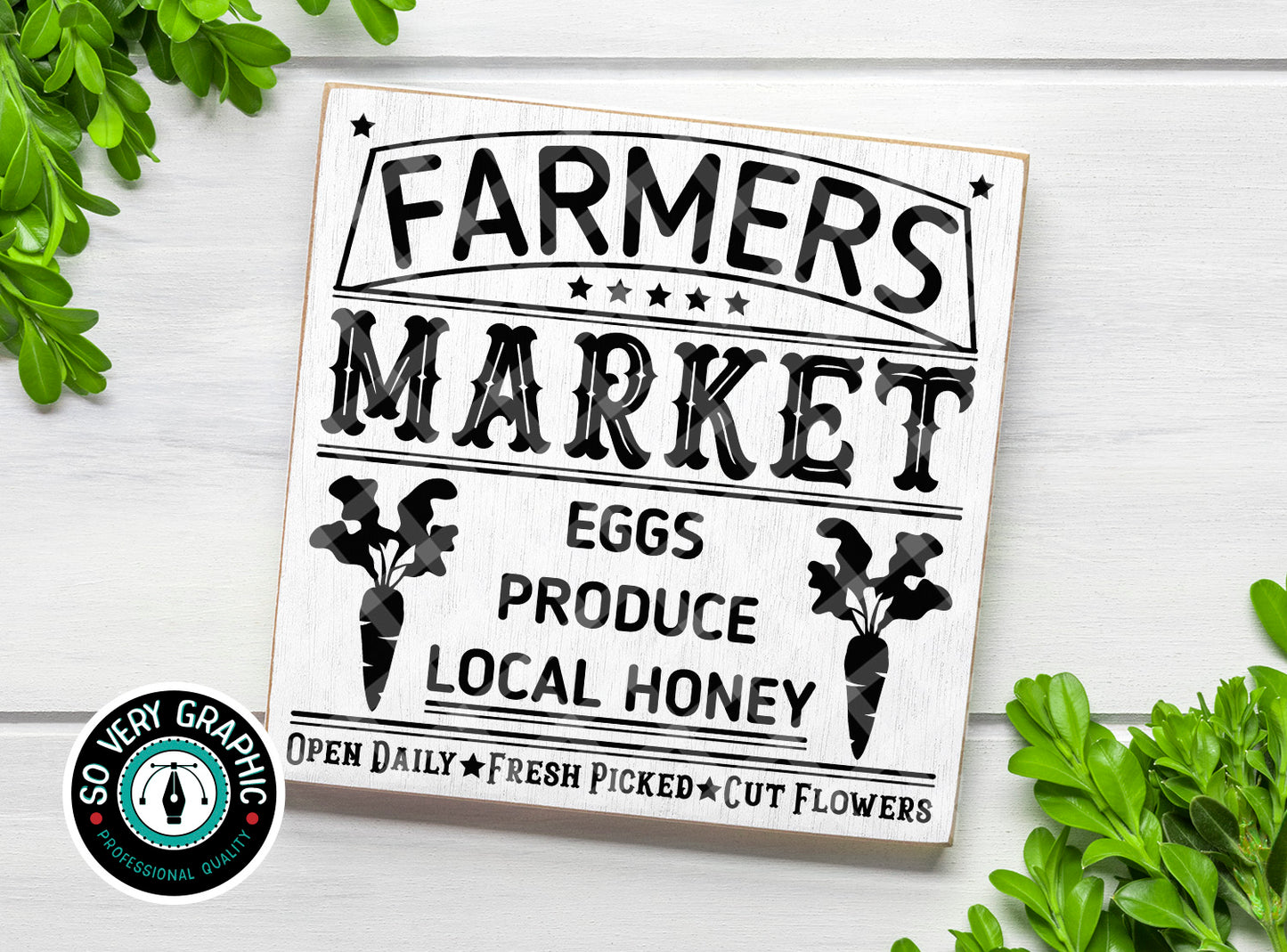 Farmers Market Sign SVG Design