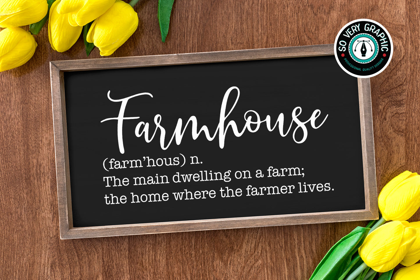 Farmhouse Definition Sign SVG Design
