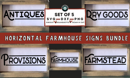 Farmhouse Horizontal Signs SVG Design Bundle