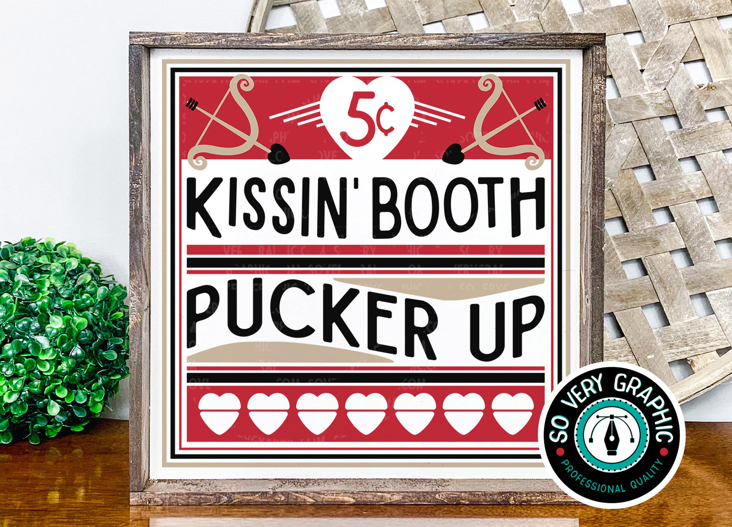 Kissin' Booth Valentine's Day SVG Design