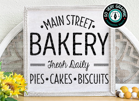 Main Street Bakery Vintage SVG Design