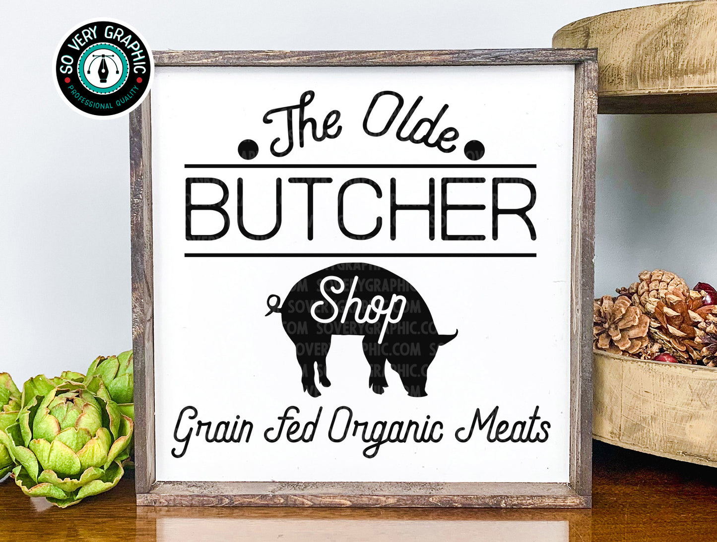 The Olde Butcher Shop Vintage SVG Design