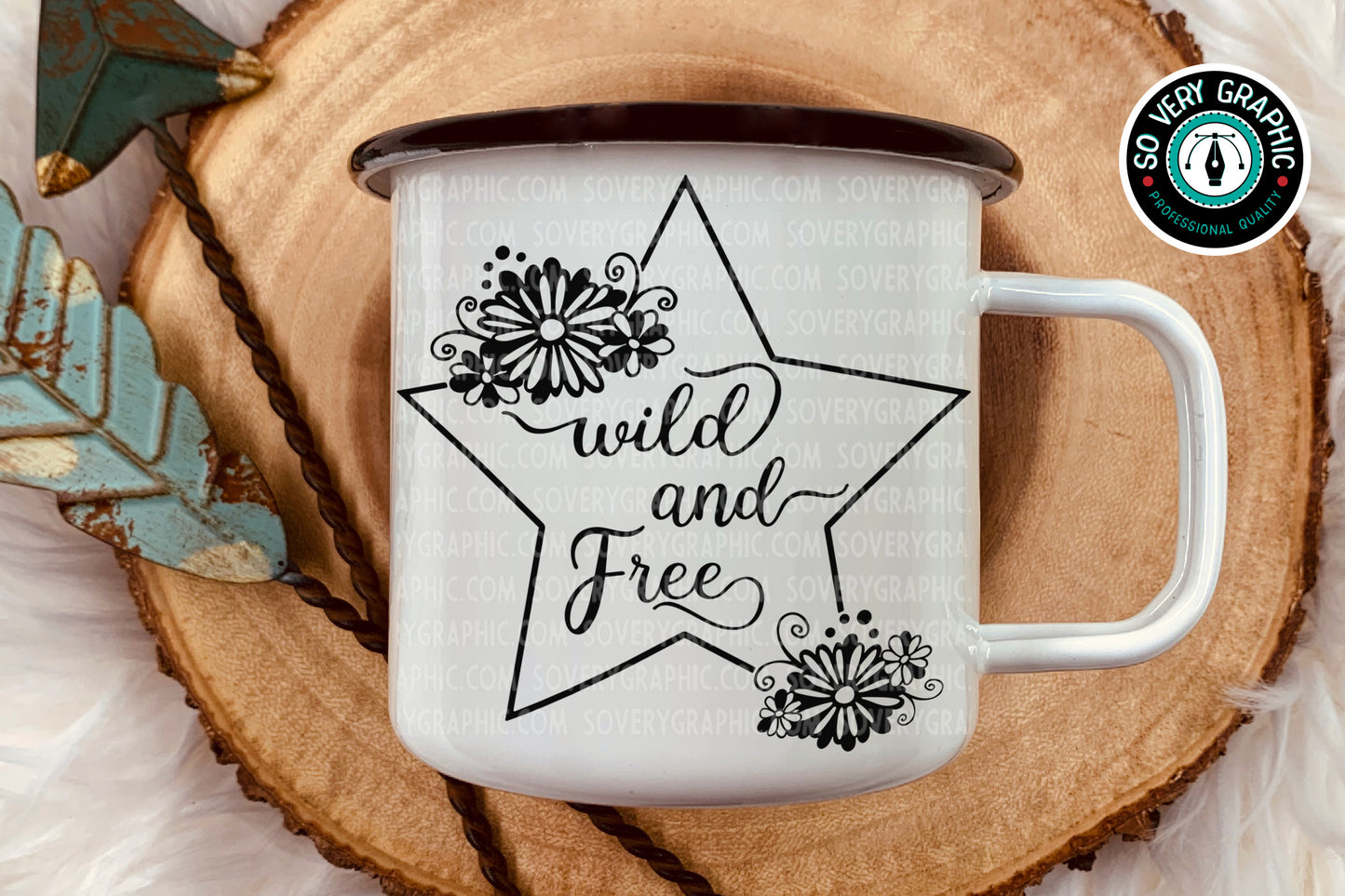 Wild & Free Star SVG Design
